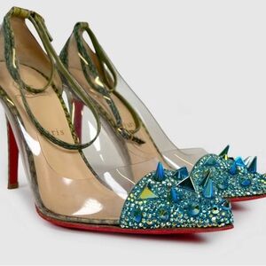 Christian Louboutin Just Picks Spike Snakeskin Pumps
